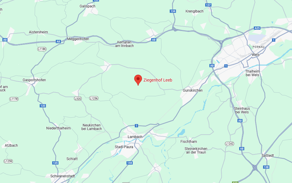 Kartenbild von Pennewang und Umgebung mit Link zu Google Maps: Mitterfils 6, 4624 Pennewang